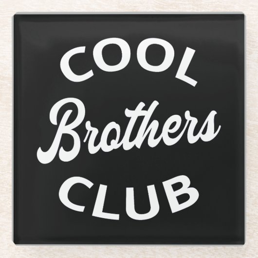 Cool Brothers Club I Glazen Onderzetter (Voorkant)
