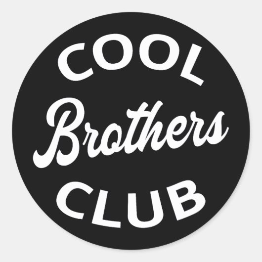 Cool Brothers Club I Ronde Sticker (Voorkant)