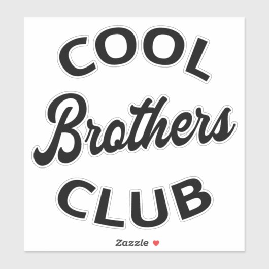Cool Brothers Club I Sticker (Vel)