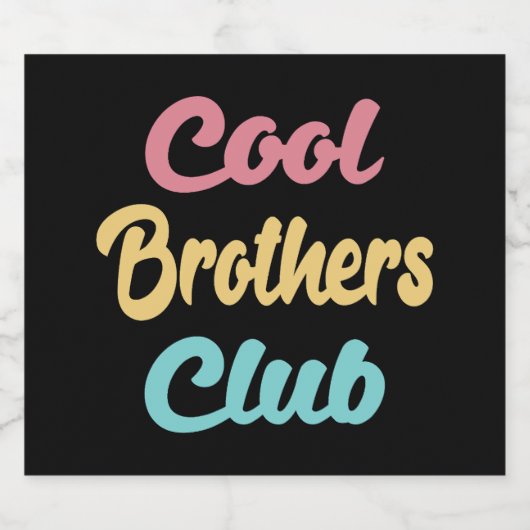 Cool Brothers Club II Sparkling Wijnetiket (Enkel label)