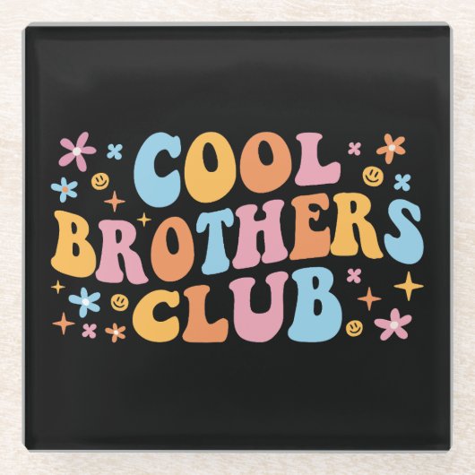 Cool Brothers Club III Glazen Onderzetter (Voorkant)