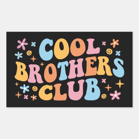 Cool Brothers Club III Rechthoekige Sticker (Voorkant)