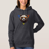 Cool Brown Beer met zonnebril Fun Hoodie (Voorkant)