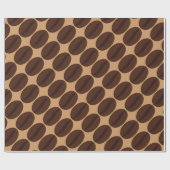 Cool Brown Coffee-bonen patroon Cadeaupapier (Vlak)