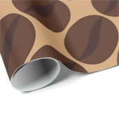 Cool Brown Coffee-bonen patroon Cadeaupapier (Rol Hoek)
