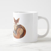 Cool Brown Cream Sinaasappel Fox Grote Koffiekop (Rechts)