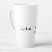 Cool Brown Cream Sinaasappel Fox Latte Mok (Linkerhoek)