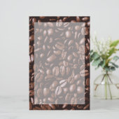 Cool Brown delicious Coffee Beans Briefpapier (Staand voorkant)