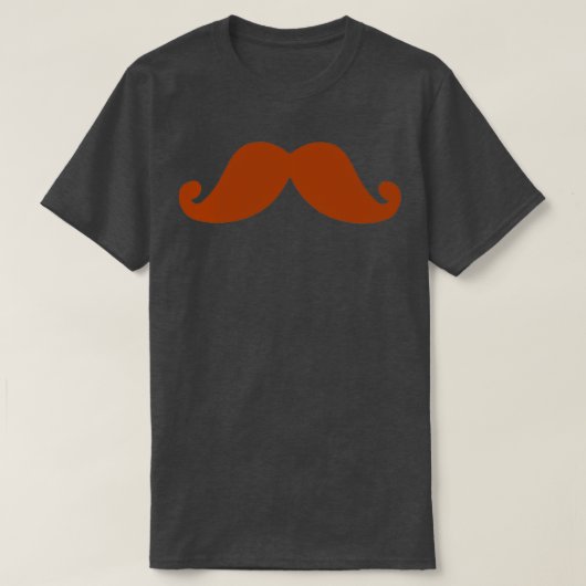 Cool Brown Mustache Design 2 T-shirt (Design voorkant)