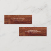 Cool Brown Waterverf Wood Look Professioneel Mini Visitekaartje (Voorkant / Achterkant)