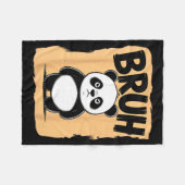 Cool Bruh Panda Mannen Vrouwen Kinderen Tiener Gra Fleece Deken (Voorkant (Horizontaal))
