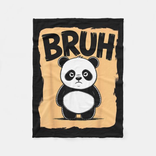 Cool Bruh Panda Mannen Vrouwen Kinderen Tiener Gra Fleece Deken (Voorkant)