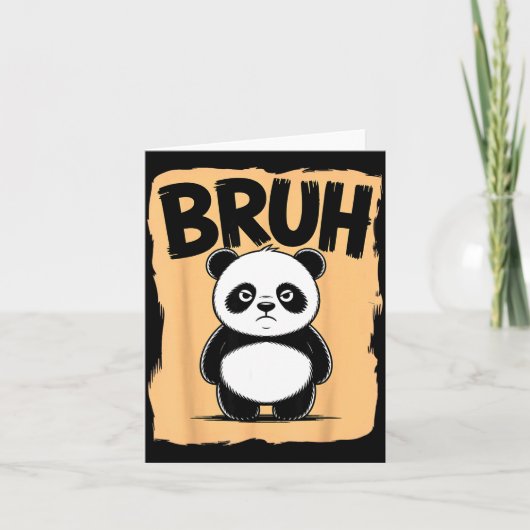 Cool Bruh Panda Men Women Kids Teens Funny Bruh Pa Kaart (Voorkant)