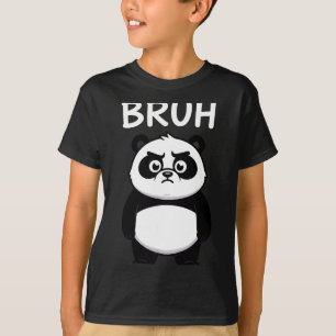 Cool Bruh Panda T-shirt Funny Cartoon Beer Mannen