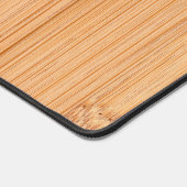 Cool bruin bamboe houtprint Jouw naam Bezetting Bureaumat (Hoek)