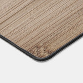 Cool bruin bamboe houtprint Jouw naam Bezetting Bureaumat (Hoek)