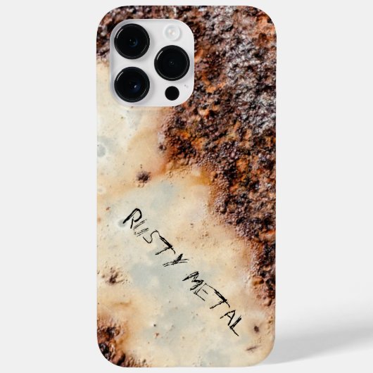 Cool bruin roestig metaal textuur Custom naam Case-Mate iPhone Case (Achterkant)