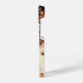 Cool bruin roestig metaal textuur Custom naam iPhone Hoesje (Linkerkant)