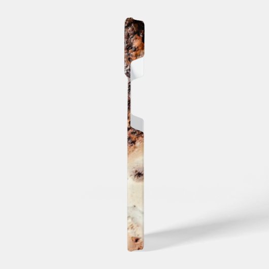 Cool bruin roestig metaal textuur Custom naam iPhone Hoesje (Linkerkant)