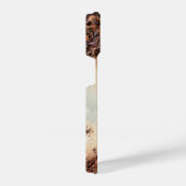 Cool bruin roestig metaal textuur Custom naam iPhone Hoesje (Rechterkant)