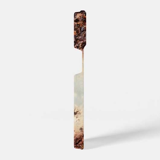 Cool bruin roestig metaal textuur Custom naam iPhone Hoesje (Rechterkant)