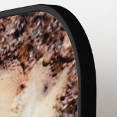 Cool bruin roestig metaal textuur Custom naam Pickleball Paddle (Links Detail)