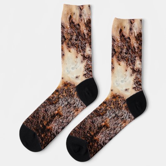 Cool bruin roestig metaal textuur Custom naam Sokken (Links)