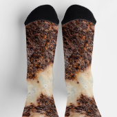 Cool bruin roestig metaal textuur Custom naam Sokken (Top)