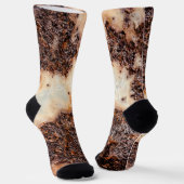 Cool bruin roestig metaal textuur Custom naam Sokken (Gebogen)