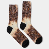 Cool bruin roestig metaal textuur Custom naam Sokken (Rechts)