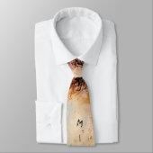 Cool bruin roestig metaal textuur Custom naam Stropdas (Gebonden)