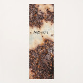 Cool bruin roestig metaal textuur Custom naam Yogamat (Voorkant)
