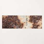 Cool bruin roestig metaal textuur Custom naam Yogamat (Voorkant (horizontaal))