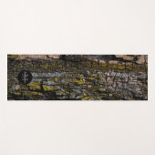 Cool Bruine mossy wood bark yellow lichen Monogram Yogamat (Voorkant (horizontaal))
