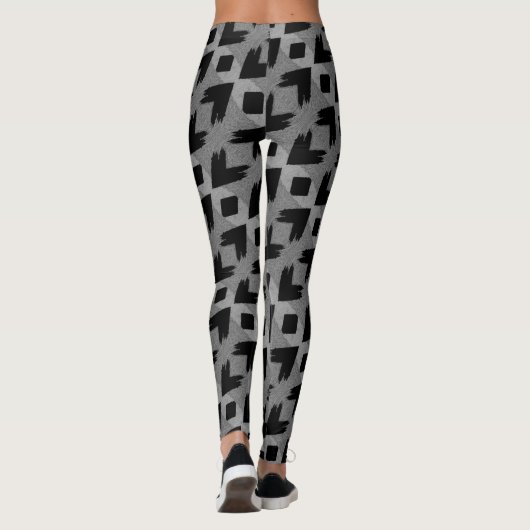 Cool Brush Stroke Pattern Leggings (Achterkant)