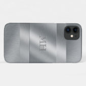 Cool Brushed Metal Look Monogram Case-Mate iPhone Case (Achterkant (horizontaal))