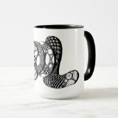 Cool, Bubble Letter Art, Boho, Hippie, Koffie Mok (Voorkant rechts)