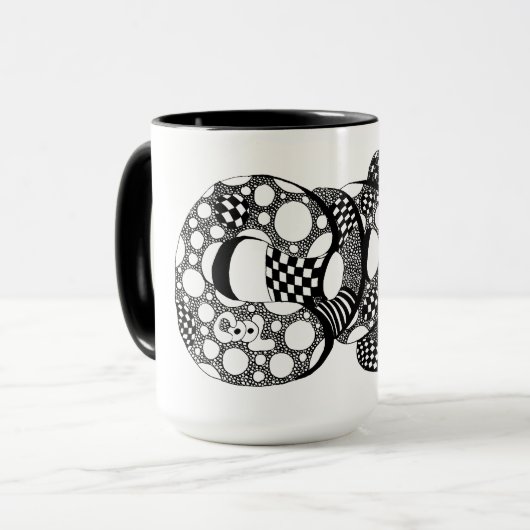 Cool, Bubble Letter Art, Boho, Hippie, Koffie Mok (Voorkant links)