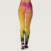 Cool bubble tea foto effect abstracte kleuren leggings (Achterkant)
