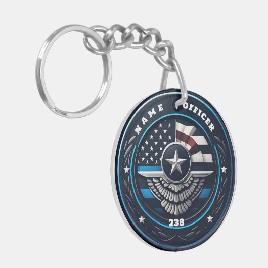 Cool Budge Politie sleutelhanger (Voorkant Links)