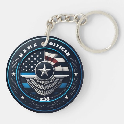 Cool Budge Politie sleutelhanger (Achterkant)