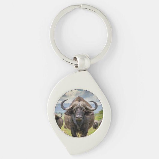 Cool Buffalo metalen sleutelhanger! Sleutelhanger (Voorkant)