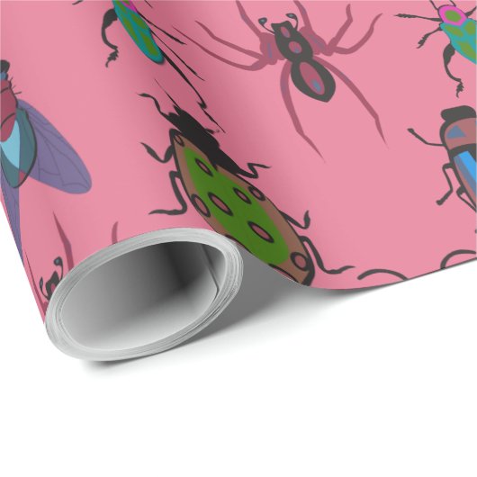Cool Bugs Pattern Cadeaupapier (Rol Hoek)