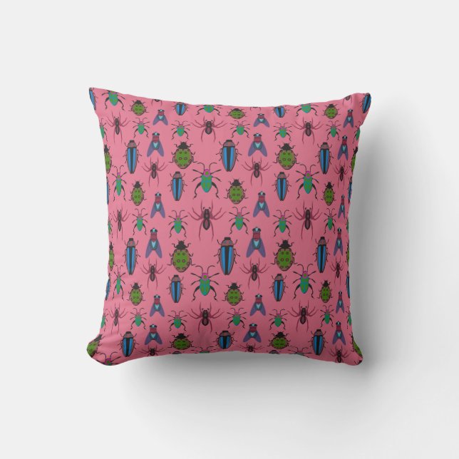 Cool Bugs Pattern Kussen (Voorkant)