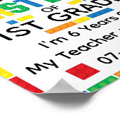 Cool Building Blocks Custom Eerste Dag van de Scho Poster (Hoek)