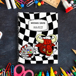 Cool Bull Minotaur Holding Video Game Controller Notitieboek