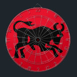 Cool Bull visual Black Bullish market investeerder Dartbord<br><div class="desc">Een leuk dart bord ontworpen met een coole zwarte stier, een geweldig cadeau voor een "bullish" belegger of voor jezelf! Ook, door de CUSTOMIZE optie van IT te gebruiken, kunt u tot het ontwerp toegang hebben om veranderingen zoals het toevoegen van tekst aan te brengen!! Geniet van het leven en...</div>