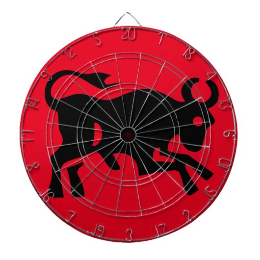 Cool Bull visual Black Bullish market investeerder Dartbord (Voorkant)