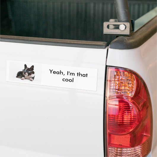 Cool Bulldog Bumpersticker - White (Op Truck)