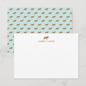 Cool Bulldog gepersonaliseerd dank u Notitiekaartje (Voorkant / Achterkant)